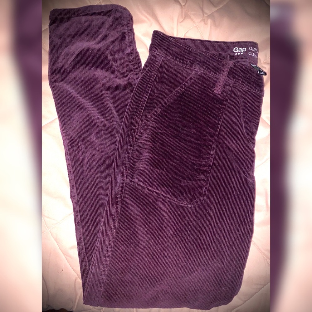 GAP Purple Corduroy Girlfriend Coupe Pants
